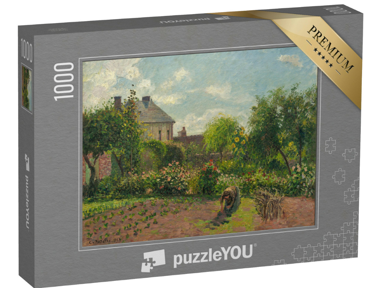 Puzzle de 1000 pièces « Camille Pissarro - Le jardin de l'artiste à Eragny »