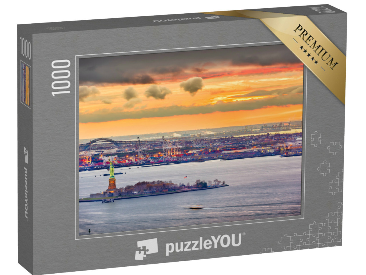 Puzzle de 1000 pièces « New York Harbor avec la Statue de la Liberté, New York »