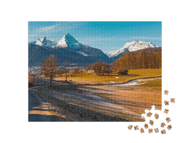 Puzzle de 1000 pièces « Watzmann et Hochkalter Berchtesgaden, Bavière »