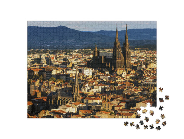 Puzzle de 1000 pièces « Cathédrale de Clermont-Ferrand. Clermont-Ferrand, Auvergne-Rhône-Alpes, France. »