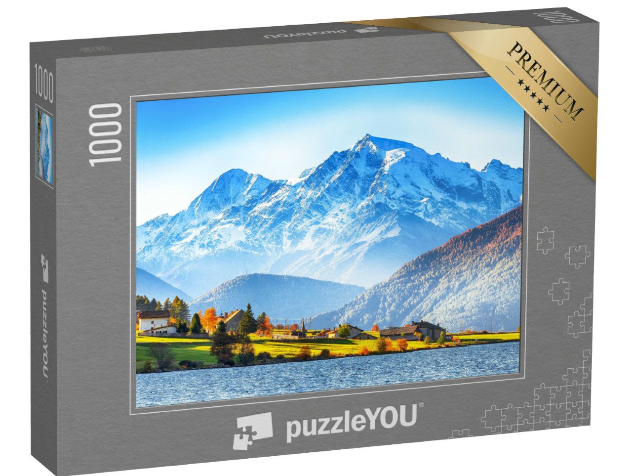 Puzzle de 1000 pièces « Lago della Muta, également connu sous le nom de Haidersee, Tyrol du Sud »