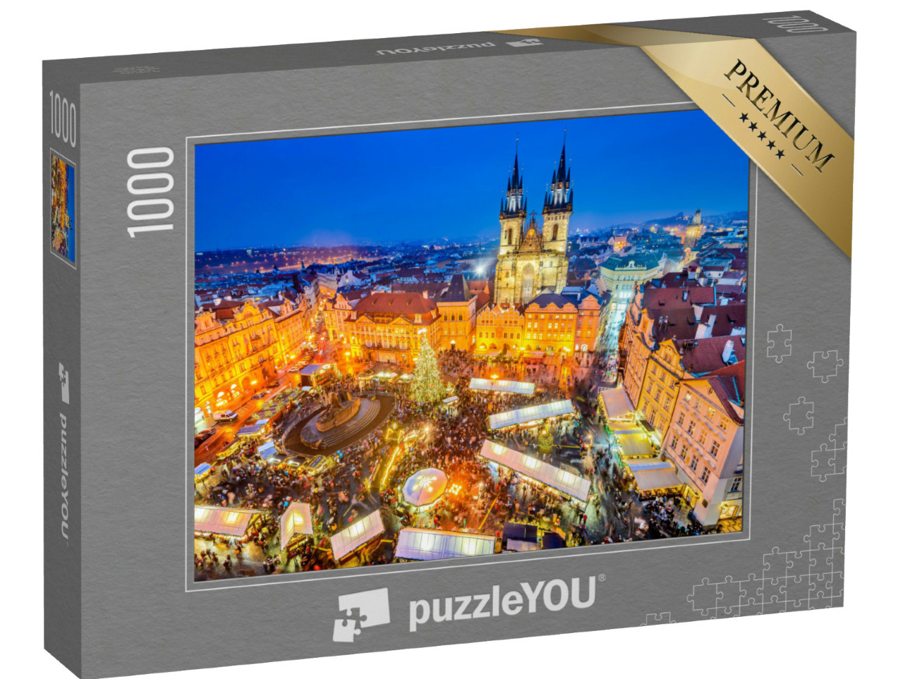 Puzzle de 1000 pièces « Marché de Noël à Prague, République tchèque »