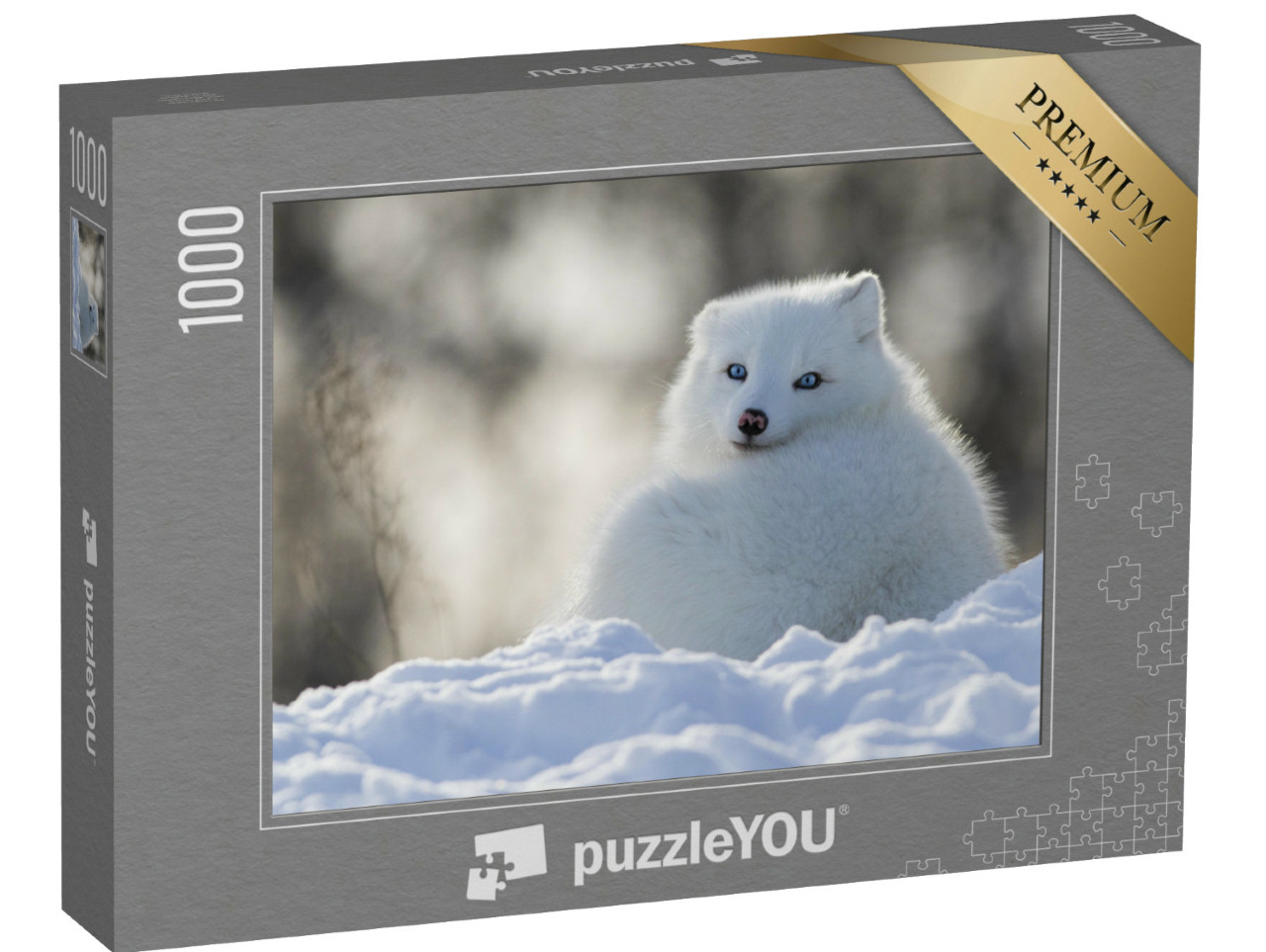 Puzzle de 1000 pièces « Renard polaire aux yeux bleus perçants »
