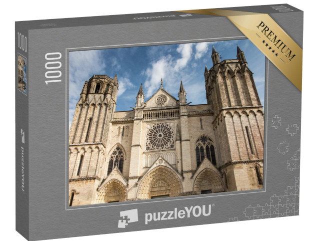 Puzzle de 1000 pièces « Vue extérieure de l'église Saint-Pierre à Poitiers, France »