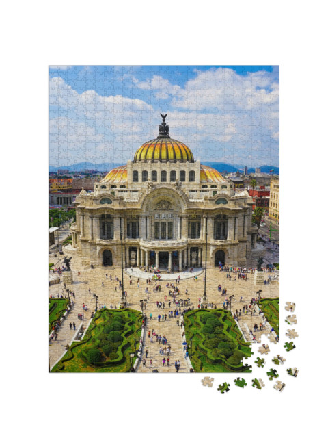 Puzzle de 1000 pièces « Vue aérienne de la ville de Mexico »