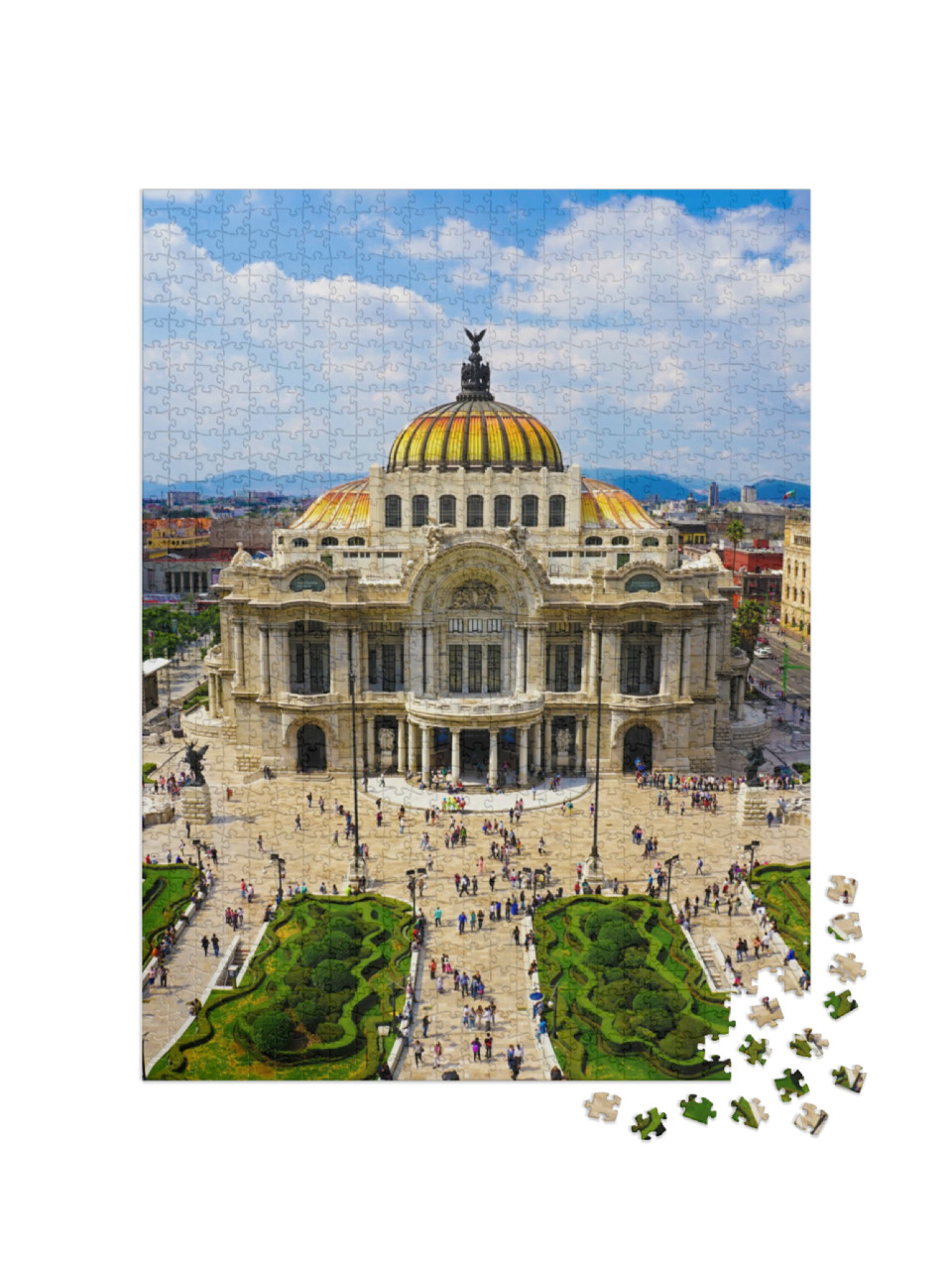 Puzzle de 1000 pièces « Vue aérienne de la ville de Mexico »