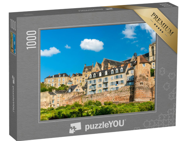 Puzzle de 1000 pièces « Maisons traditionnelles derrière les remparts au Mans - Pays de la Loire, France »