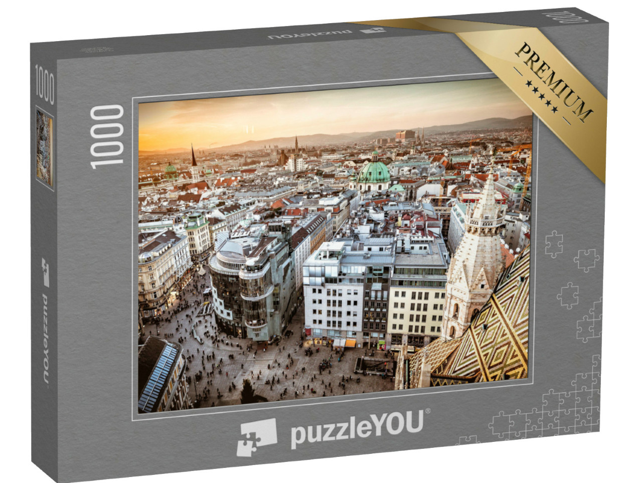 Puzzle de 1000 pièces « Vienne au coucher du soleil, Autriche »