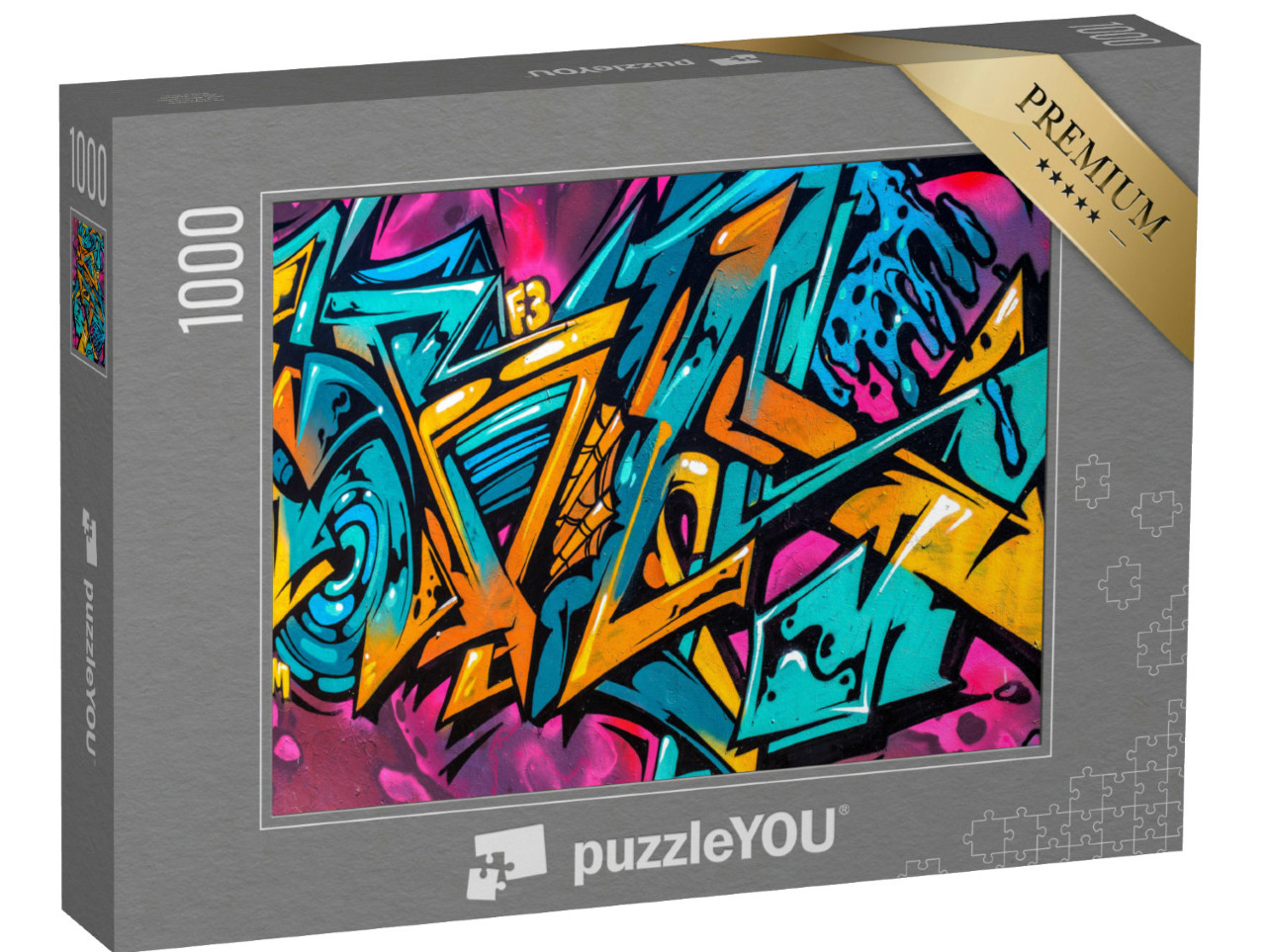 Puzzle de 1000 pièces « Des graffitis sur les murs de la ville »