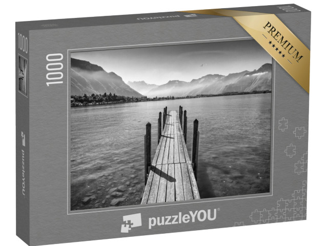 Puzzle de 1000 pièces « Jetée idyllique sur le lac Léman, Suisse »