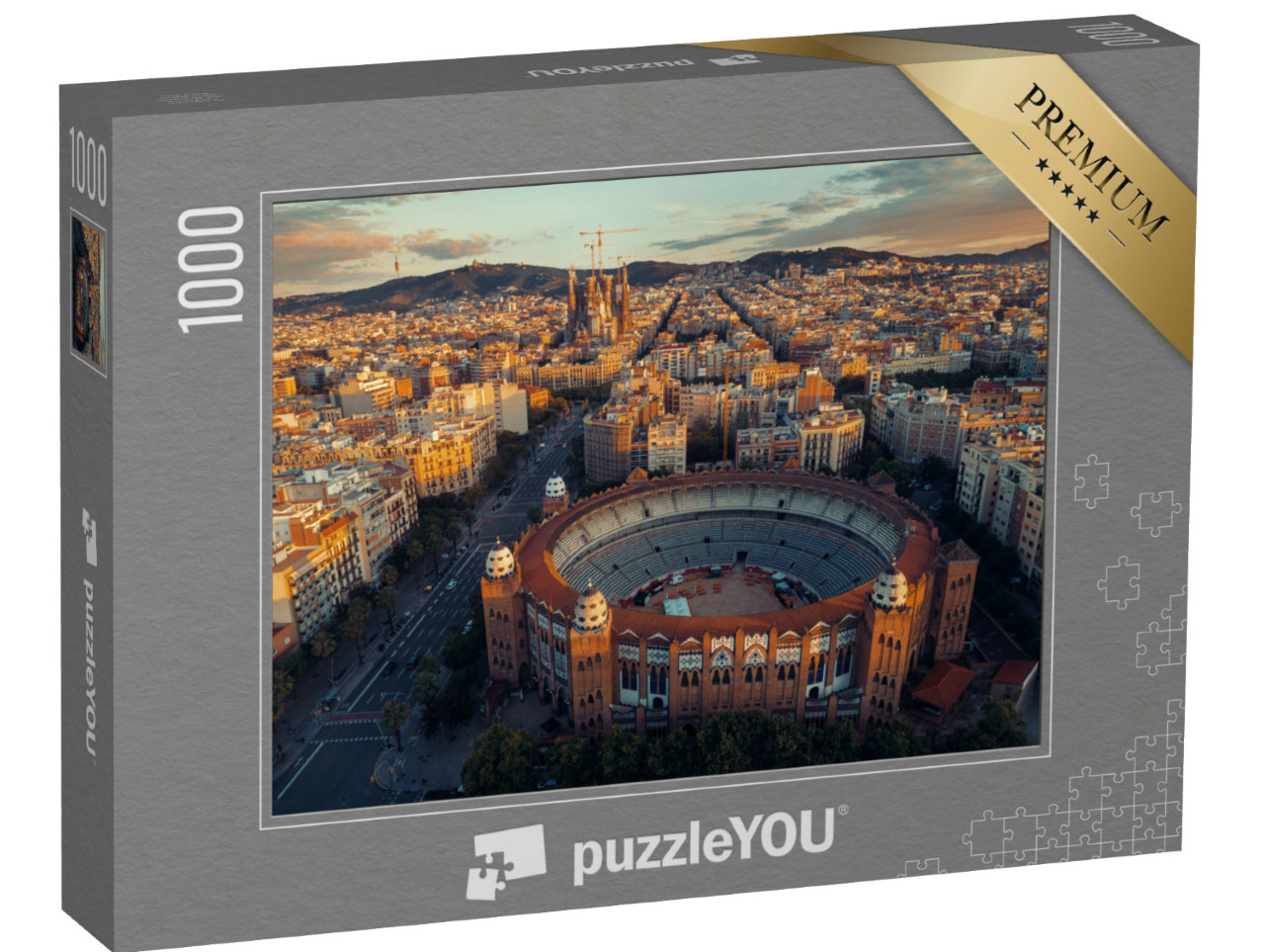 Puzzle de 1000 pièces « Vue aérienne de Barcelone, Espagne »