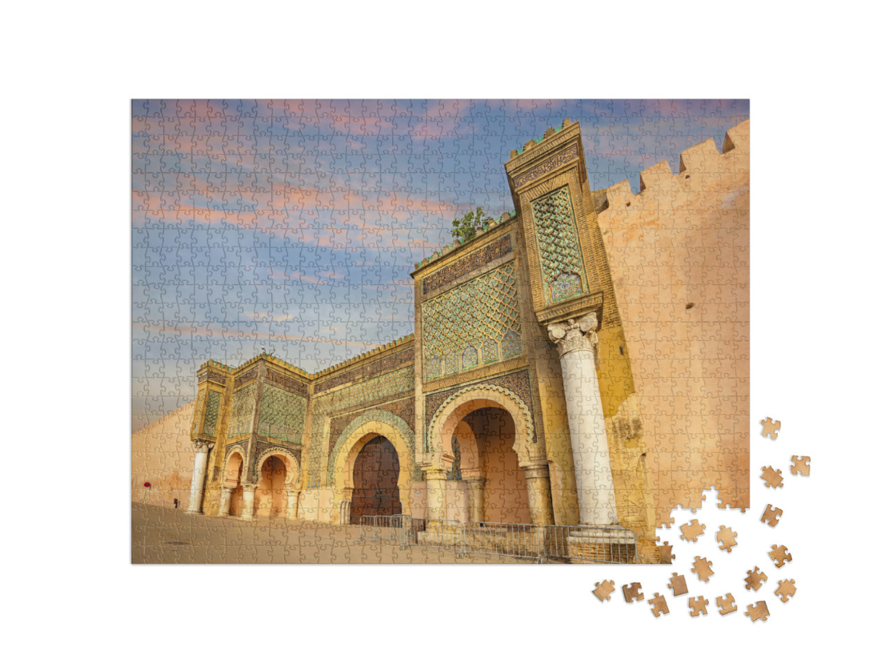 Puzzle de 1000 pièces « Porte de Bab El-Mansour, Maroc »