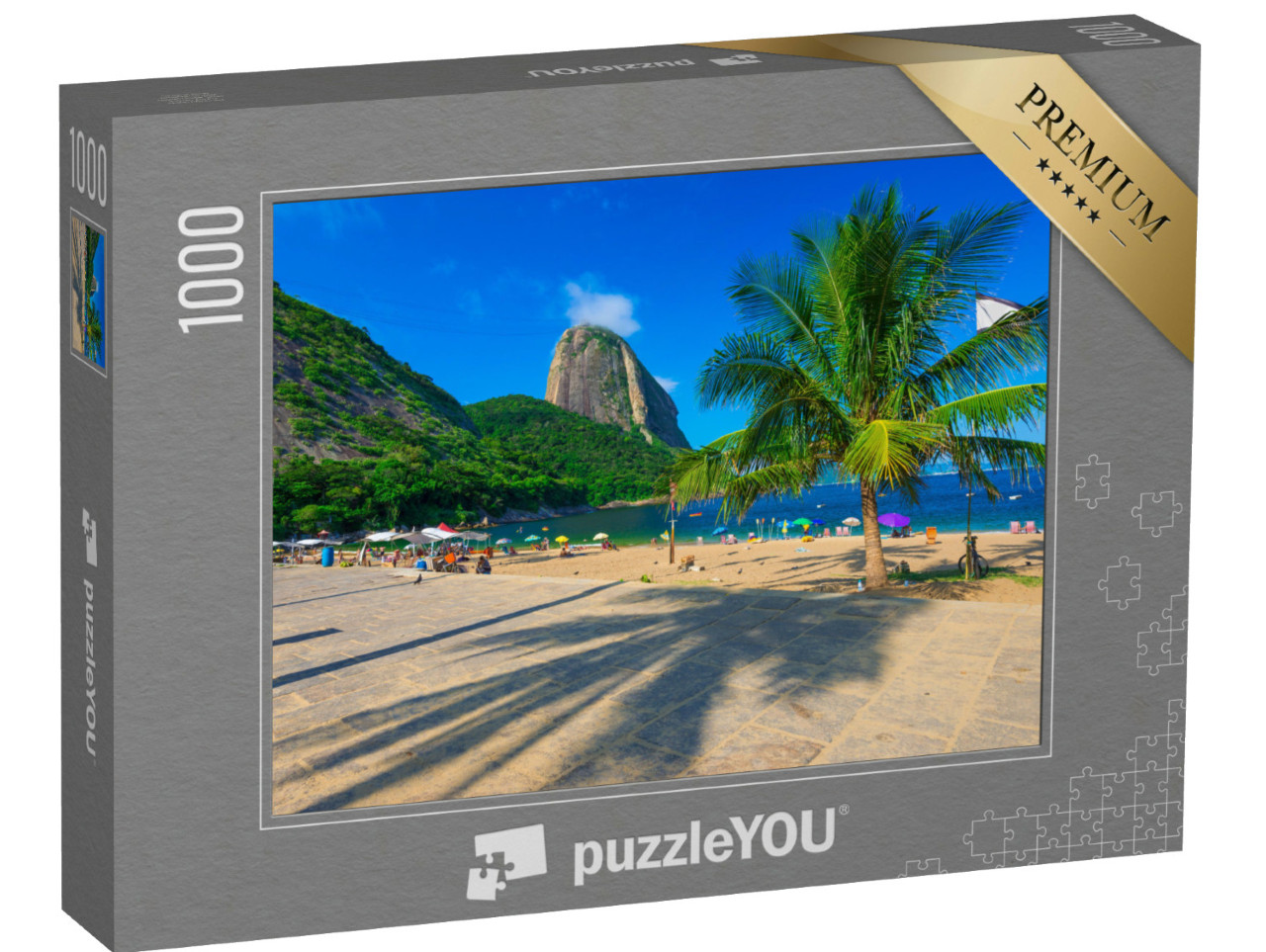 Puzzle de 1000 pièces « Montagne du Pain de Sucre et plage de Vermelha, Rio de Janeiro, Brésil »