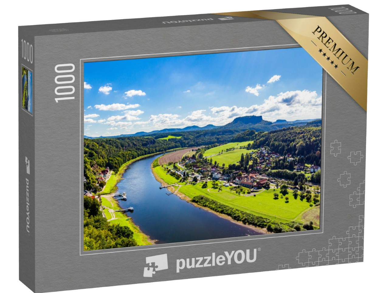 Puzzle de 1000 pièces « Vue du point de vue Bastei en Suisse saxonne »