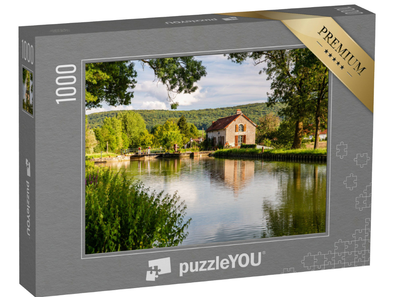 Puzzle de 1000 pièces « Watergate au Canaö de Bourgogne en Bourgogne en France »