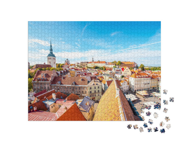Puzzle de 1000 pièces « Vieille ville pittoresque de Tallinn, Estonie »
