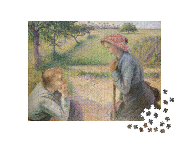 Puzzle de 1000 pièces « Camille Pissarro - Deux jeunes paysannes »