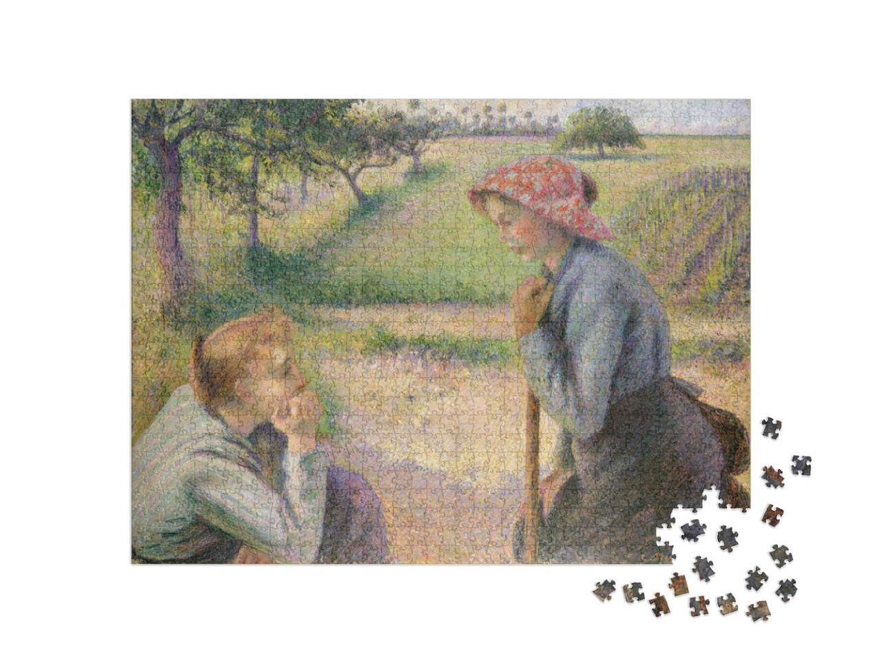 Puzzle de 1000 pièces « Camille Pissarro - Deux jeunes paysannes »