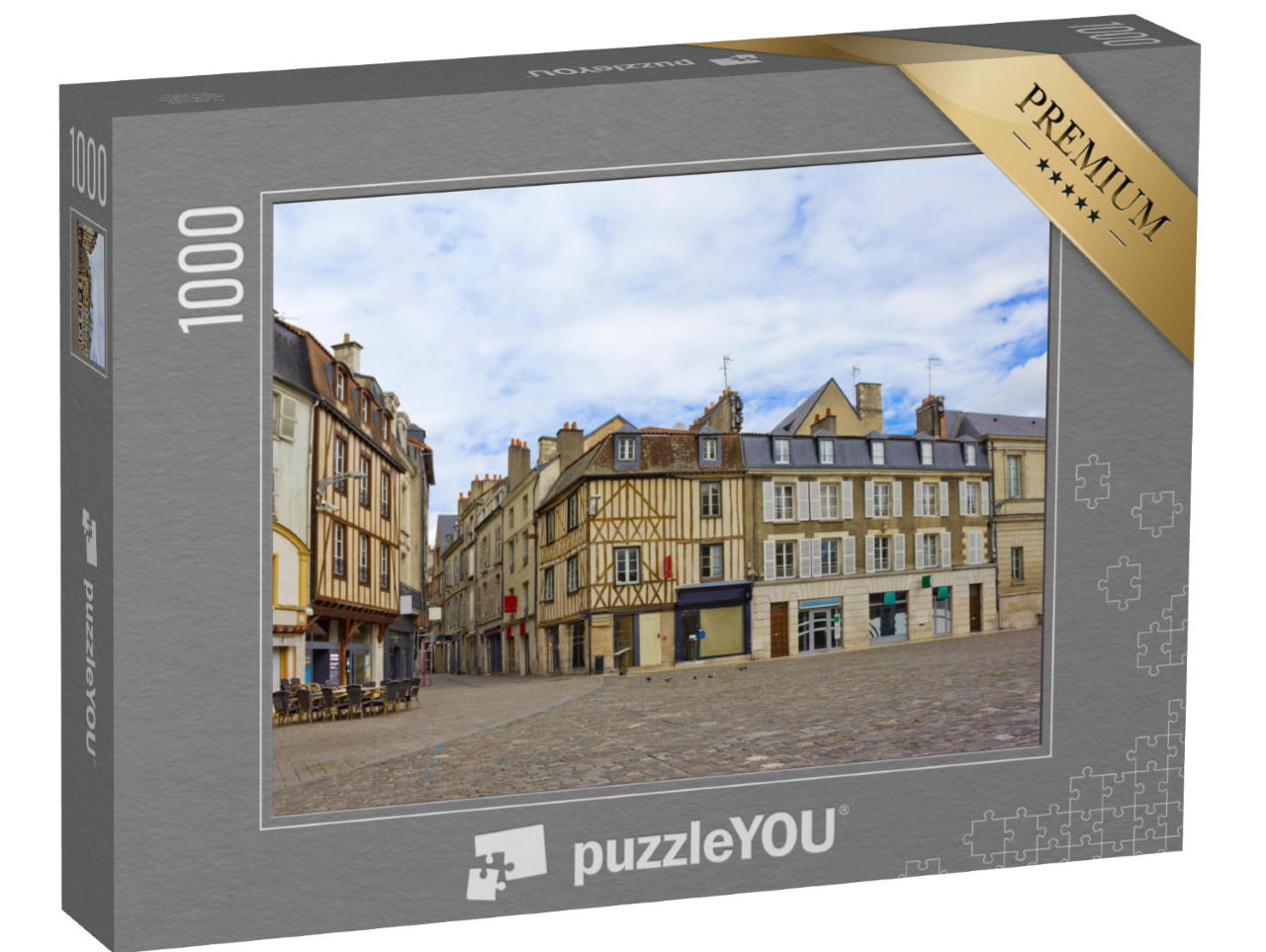 Puzzle de 1000 pièces « Place Charles de Gaulle avec des bâtiments historiques à Poitiers, France »