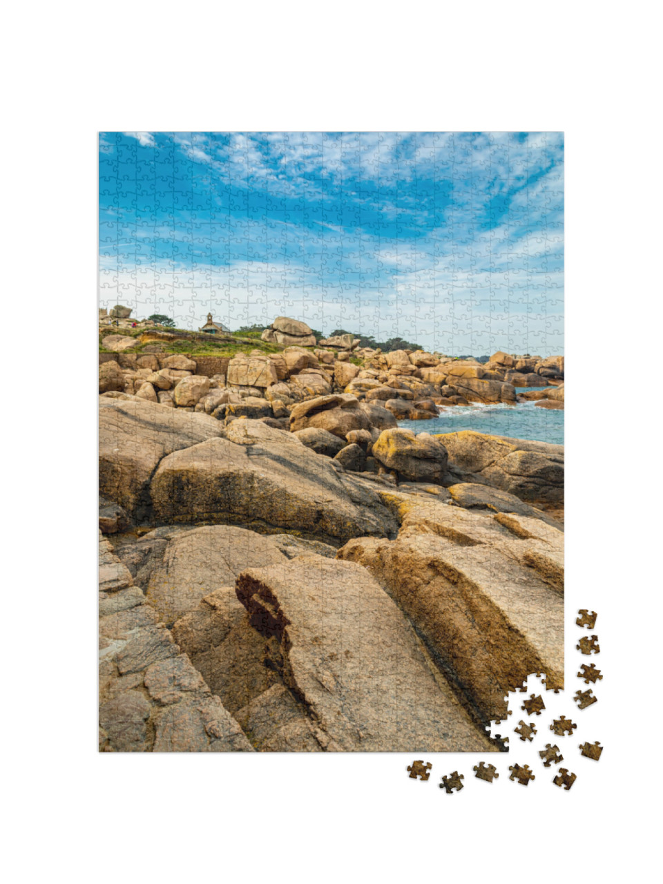 Puzzle de 1000 pièces « En route sur la Côte de Granit Rose dans la belle Bretagne près de Ploumanac'h - France »