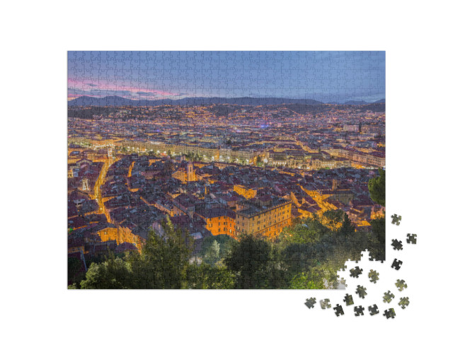 Puzzle de 1000 pièces « Beau le soir après le coucher du soleil »