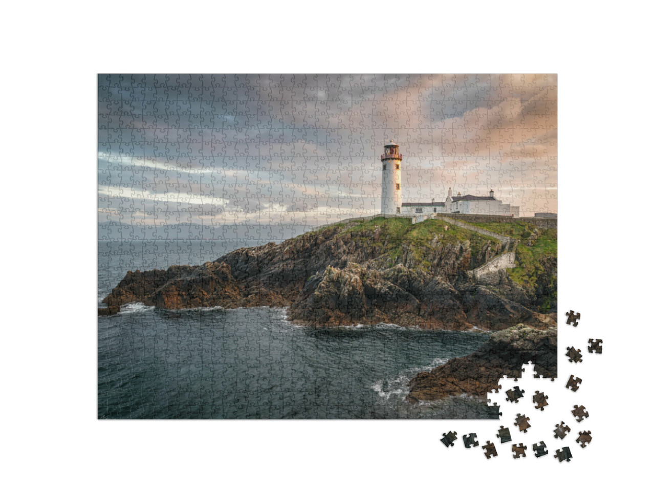 Puzzle de 1000 pièces « Phare Fanad sur la côte nord du Donegal, Irlande »