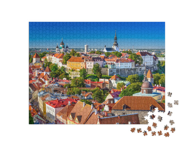 Puzzle de 1000 pièces « Charmante vieille ville de Tallinn, Estonie »