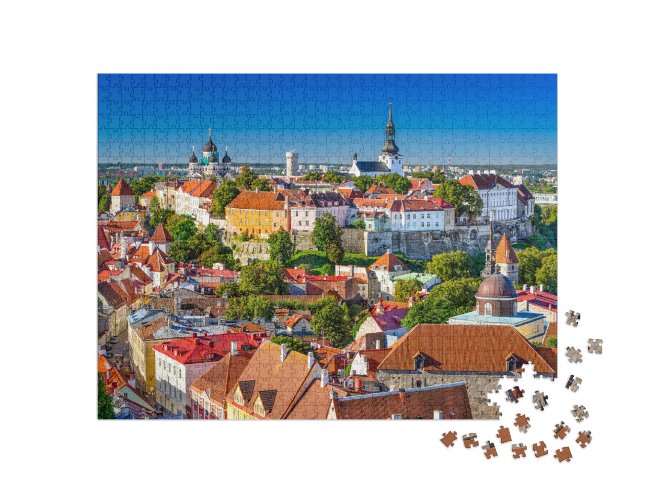 Puzzle de 1000 pièces « Charmante vieille ville de Tallinn, Estonie »