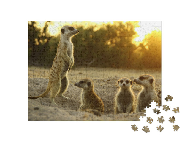 Puzzle de 500 pièces « Suricates dans leur habitat naturel »