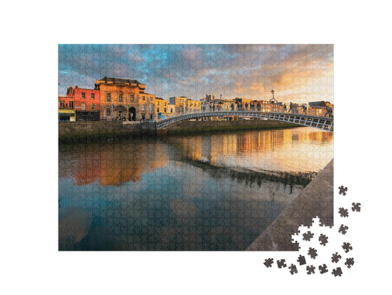 Puzzle de 1000 pièces « Ha'Penny Bridge, Dublin, Irlande »