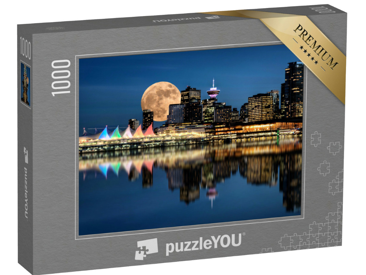 Puzzle de 1000 pièces « Parc Stanley la nuit, Vancouver »
