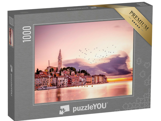 Puzzle de 1000 pièces « Coucher de soleil sur la mer Adriatique, Croatie »