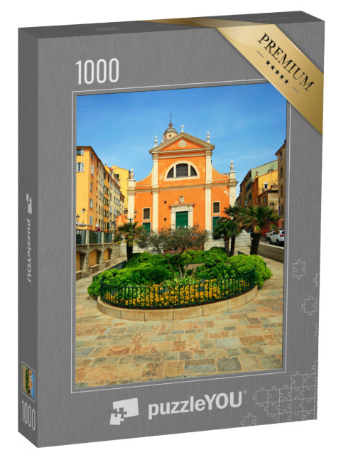 Puzzle de 1000 pièces « Maisons et cathédrale d'Ajaccio, Corse du Sud »