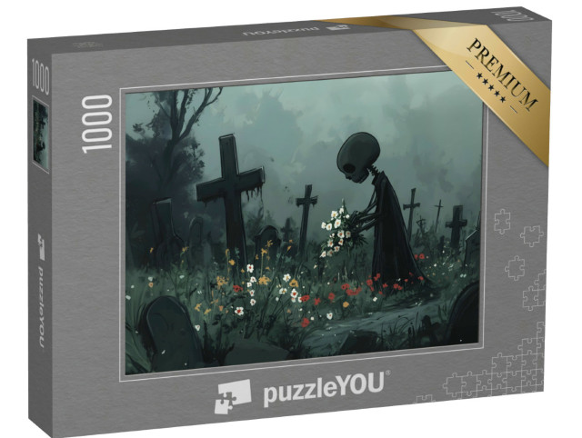 Puzzle de 1000 pièces « Cimetière d'Halloween »