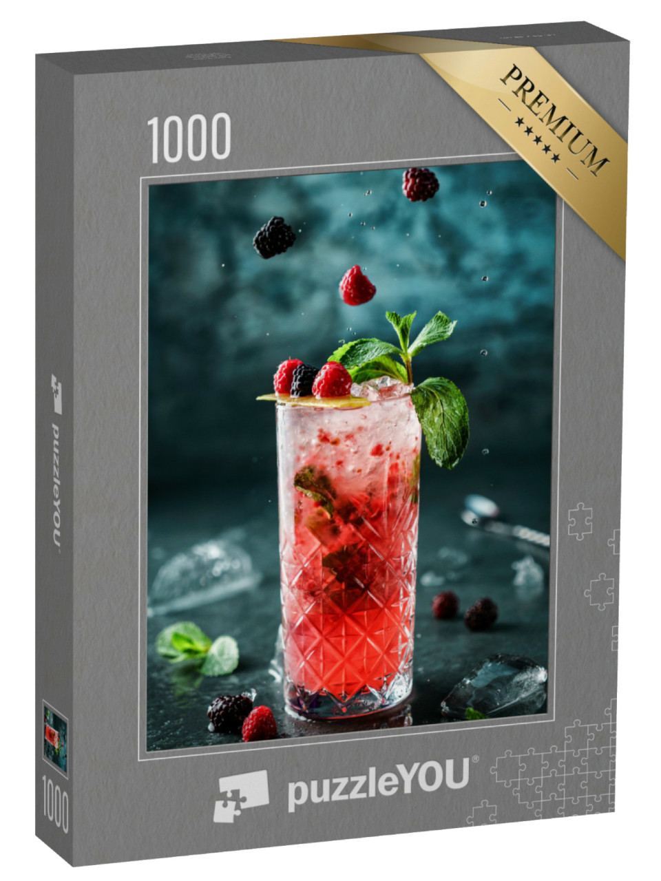 Puzzle de 1000 pièces « Fraîchement préparés, ces fruits : Un cocktail estival de baies »