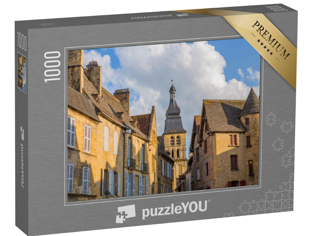 Puzzle de 1000 pièces « Maisons historiques à Sarlat la Caneda dans le département de la Dordogne, Aquitaine, France »