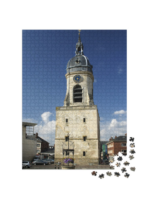 Puzzle de 1000 pièces « Beffroi d'Amiens, France, UNESCO - Clochers en Belgique et en France »