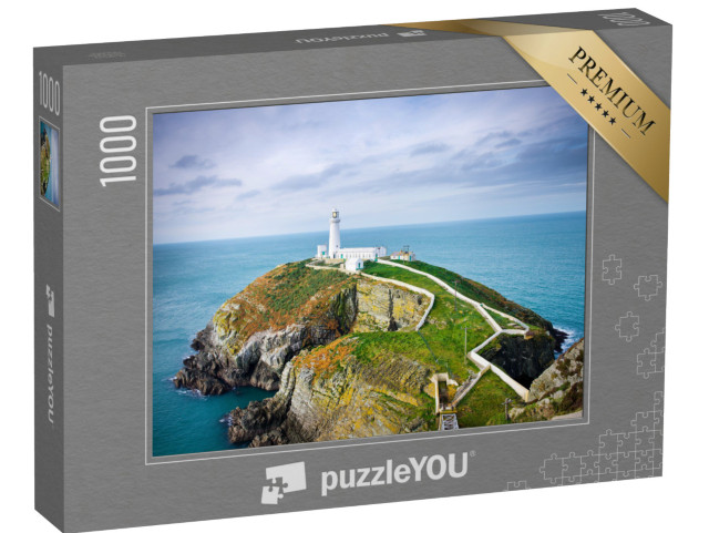 Puzzle de 1000 pièces « Phare de South Stack à Anglesey, Pays de Galles, Grande-Bretagne »