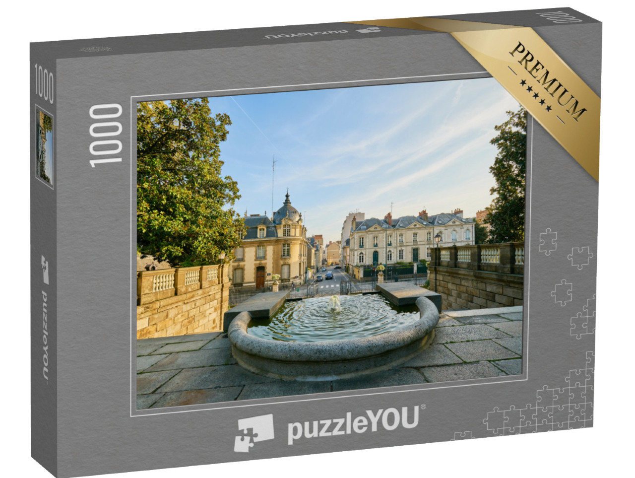 Puzzle de 1000 pièces « Entrée du parc du Thabor, ville de Rennes, Bretagne, France »