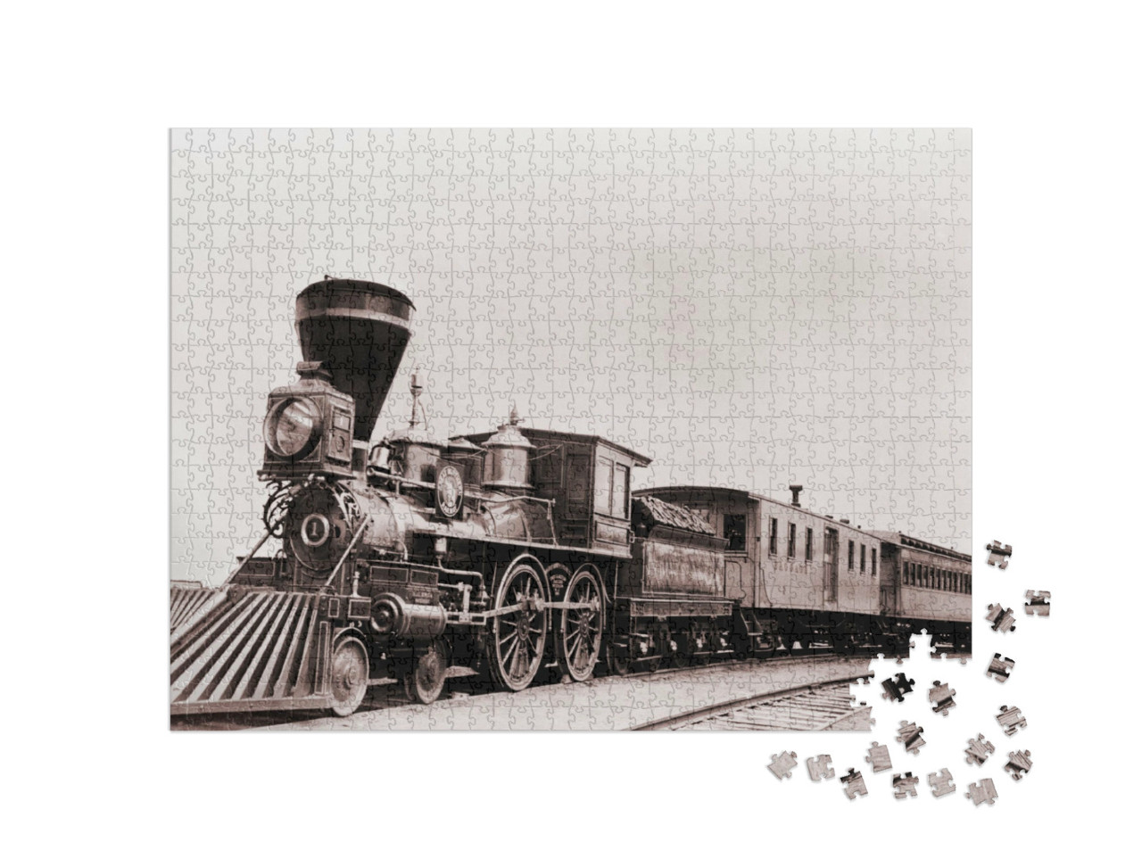 Puzzle de 1000 pièces « William Crooks, locomotive de 1861 avec tender »