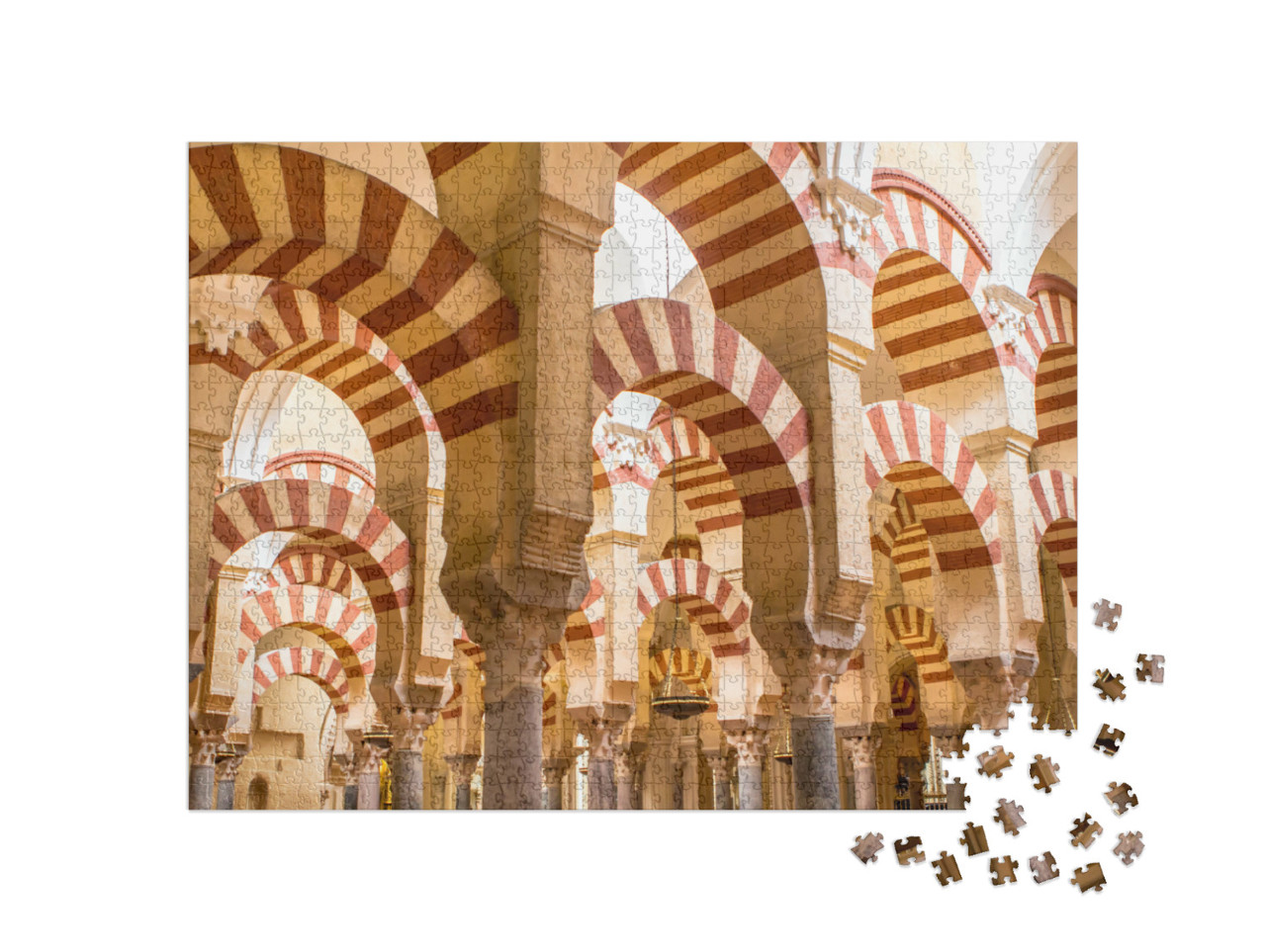 Puzzle de 1000 pièces « Intérieur de la cathédrale La Mezquita de Cordoue, Andalousie, Espagne »