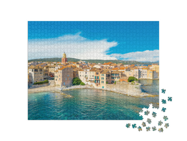 Puzzle de 1000 pièces « Vue sur la ville de Saint-Tropez, Provence, Côte d'Azur »