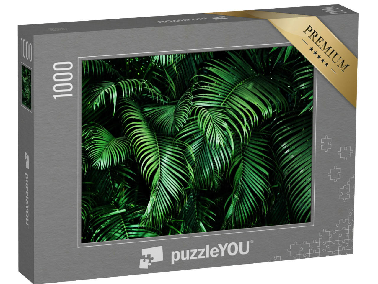Puzzle de 1000 pièces « Feuilles de palmier tropicales, motifs floraux »