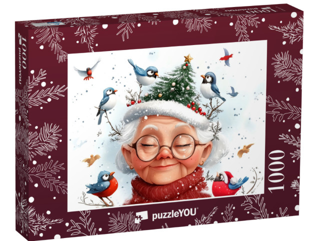 Puzzle de 1000 pièces « Mère Nature fête Noël avec les oiseaux »