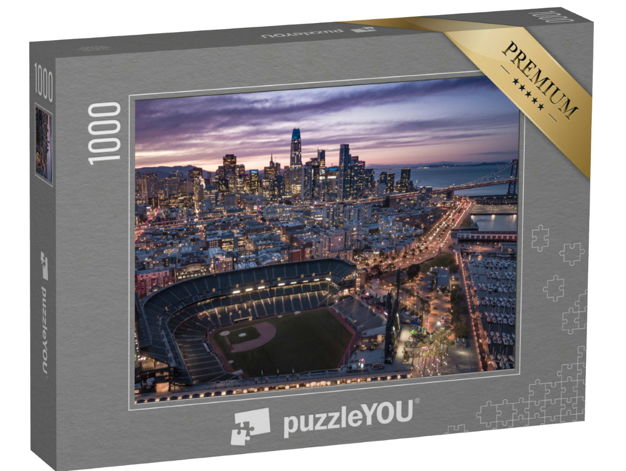 Puzzle de 1000 pièces « Soirée au-dessus de San Francisco, Californie, États-Unis »