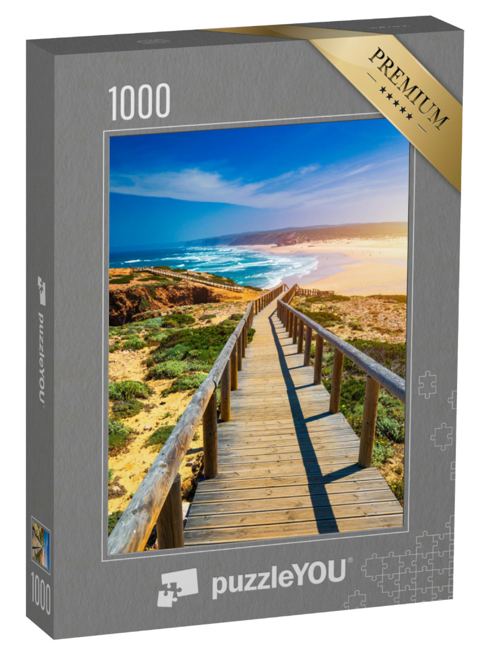 Puzzle de 1000 pièces « Weg zum Meer - Praia da Bordeira, Algarve, Portugal »