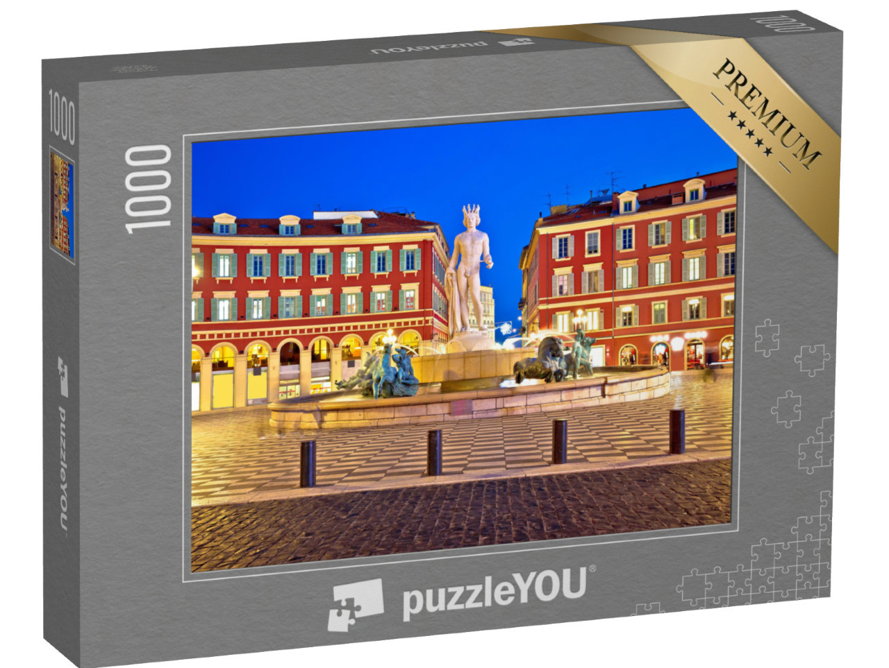 Puzzle de 1000 pièces « Nice : Place Massena le soir, France »