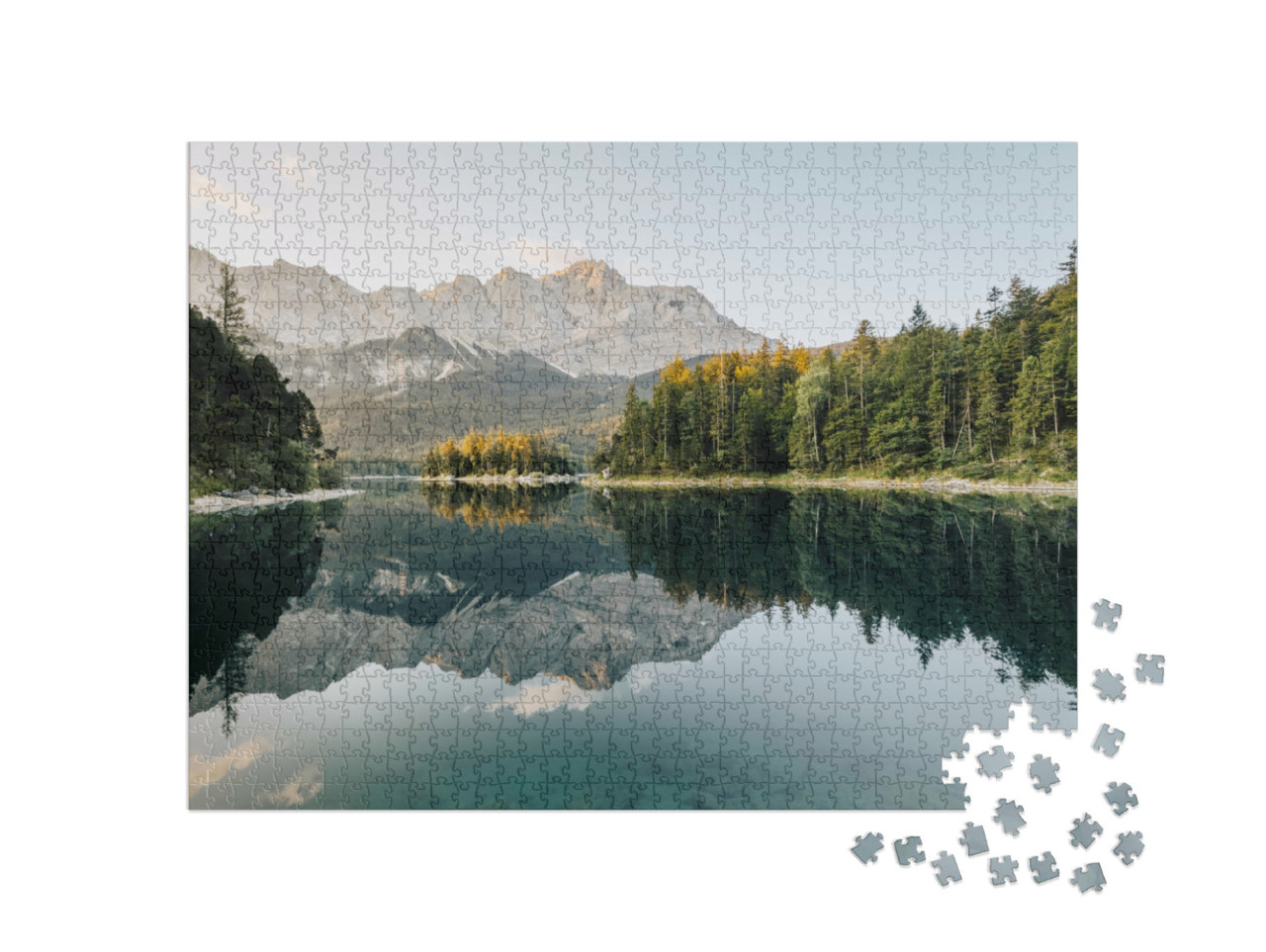 Puzzle de 1000 pièces « Eibsee près de Grainau, Bavière, Allemagne »
