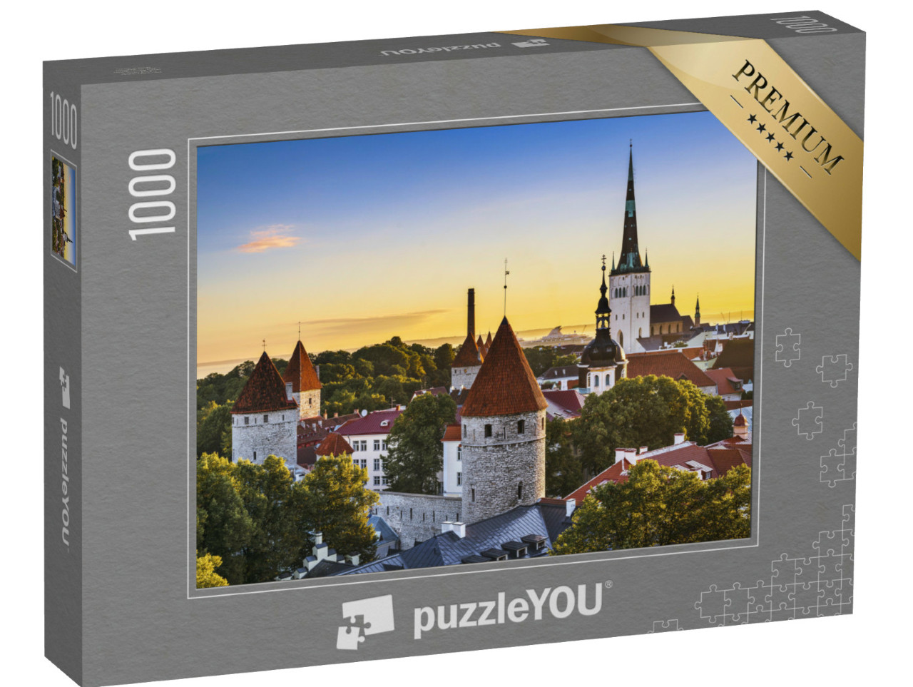 Puzzle de 1000 pièces « Vue sur la vieille ville de Tallinn, Estonie »