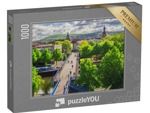Puzzle de 1000 pièces « Sarrebruck : vieux pont et vieille ville, Sarre, Allemagne »